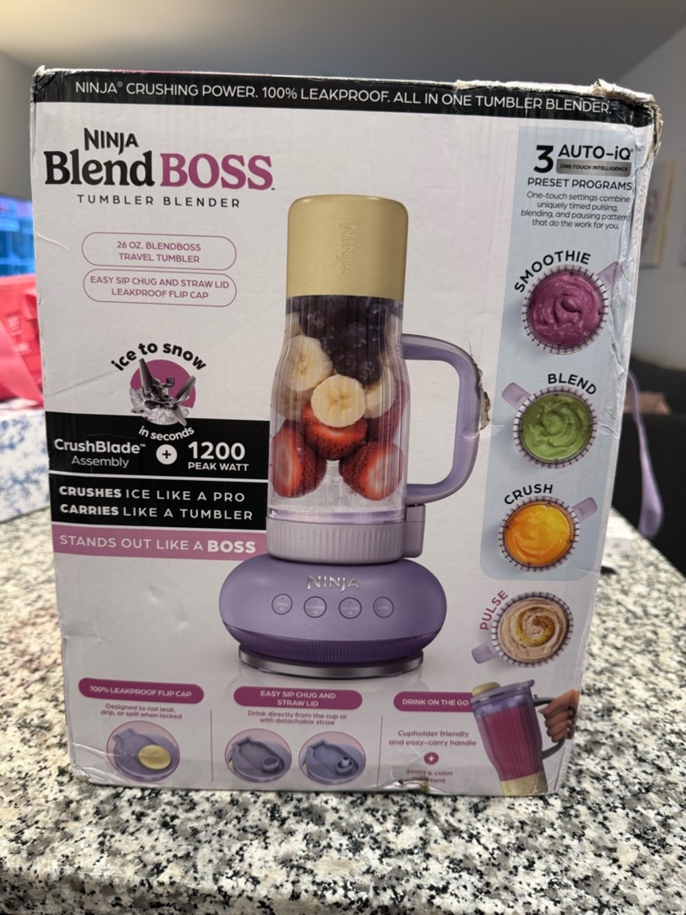 Ninja BlendBoss Tumbler Blender - Lavender Lemonade